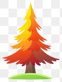 PNG Cartoon pine tree icon illustration autumn chandelier.