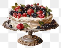 PNG  Short cake illustration dessert berries.