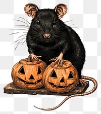 PNG Halloween rat halloween animal cute.