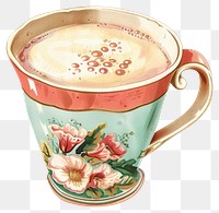 PNG Winter cute hot drink vintage coffee cup.