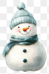 PNG Snowman winter illustration background.