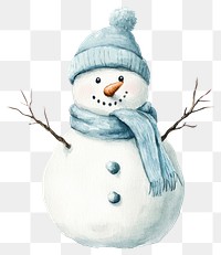 PNG Snowman winter illustration cheerful.