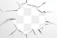 PNG Cracked white paper hole background