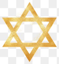 PNG Gold hexagram icon symbol shape white background.