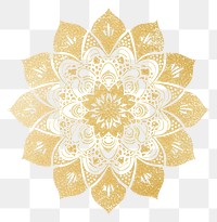 PNG  Gold mandala icon pattern shape art.