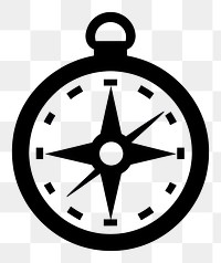 PNG A compass icon illustration minimalist simple.