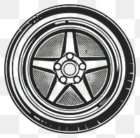 PNG Detailed car wheel illustration