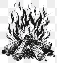 PNG Artistic bonfire wood illustration