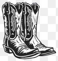 PNG Western cowboy boots illustration art