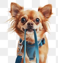 PNG Cute dog holding leash