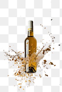 PNG Exploding bottle white wine explosion splash photo.