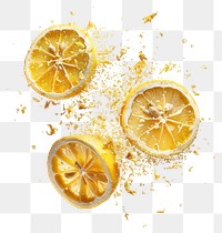 PNG Exploding dried three lemons food fruit photography.