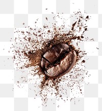 PNG Exploding coffee bean explosion grounds coffee beans.