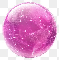 PNG Global connectivity in pink sphere