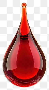 Drop shaped red syrup isolate beverage pottery alcohol.