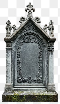 PNG Gothic ornate stone tombstone