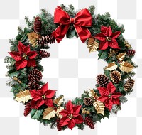 PNG Festive holiday wreath decoration