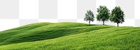 PNG Green hills with trees green landscape panoramic.