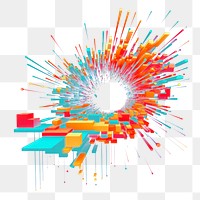 PNG Explotion art abstract graphics.