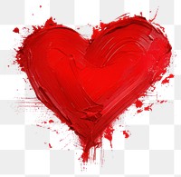 PNG Red heart shape brush stroke backgrounds paint white background.