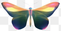 PNG Butterfly neon invertebrate illustration.