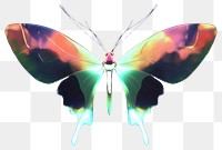 PNG Butterfly fantasy glow neon.