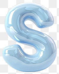 PNG Snow letter s blue illustration alphabet.