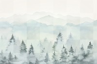 Misty forest mountain  png overlay effect, transparent background