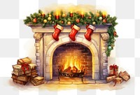 PNG  Fireplace christmas hearth architecture. 