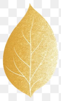 PNG  Glitter gold leaf icon nature plant white background.