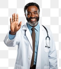 PNG African american male doctor portrait adult hand. 