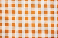 Orange checkered picnic tablecloth fabric texture png overlay effect, transparent background