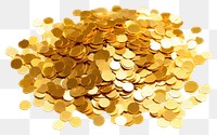 PNG Gold confetti money coin. 