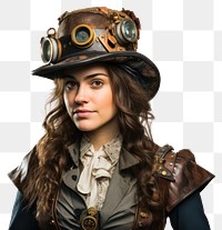 Steampunk costume portrait adult photo. 