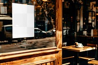 PNG bakery storefront sign mockup, transparent design