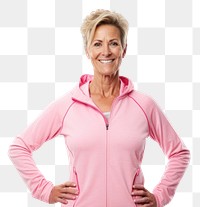 PNG Woman wearing exercise clothes sweatshirt sweater sleeve. 