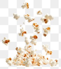 PNG Pile popcorns background snack white.