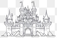 PNG Castle drawing architecture illustration.