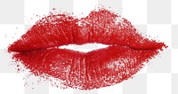 PNG Red kiss mark cosmetics lipstick impression.