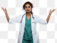 PNG Doctor women white background stethoscope. 