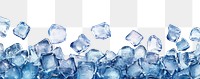 PNG Pile of ice cubes beverages crystal blue.