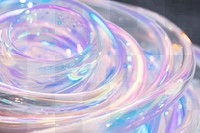 Colorful abstract glass spiral png overlay effect, transparent background