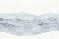 Serene watercolor mountain  png paint texture overlay, transparent background