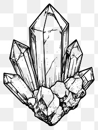 PNG  A Diamond shape quartz vector illustration silhouette gemstone minerals crystal.