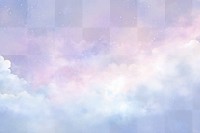 Dreamy pastel cloudscape  png overlay effect, transparent background