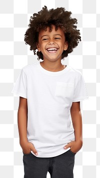 PNG Kid laughing t-shirt child smile. 