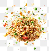 PNG Exploding fried rice background white 