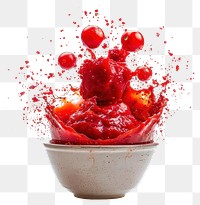 PNG Exploding tomato sauce food background splash.