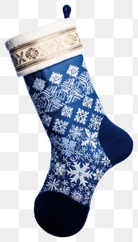 Christmas stocking white blue  