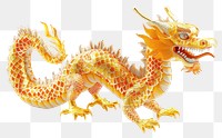 PNG Chinese dragon illustration golden fire-breathing.